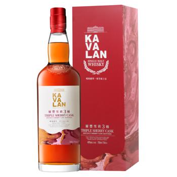 Виски Kavalan Triple Sherry Cask 40% 0,7л - купить, цены на WINETIME - фото 1