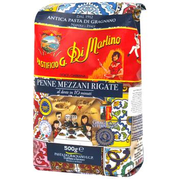Макарони Di Martino 500г Пенне Меццані рігате (Італія) - купить, цены на КОСМОС - фото 1