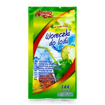 Пакетики для льоду Amigo із зав'язкою 144 кубика - купити, ціни на ЕКО Маркет - фото 1