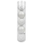 Actuel Set of White Christmas Balls 8cm 5pcs