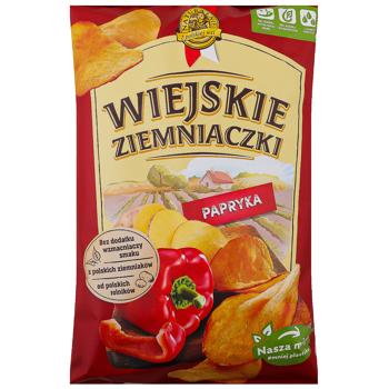 Wiejskie Ziemniaczki Potato Chips with Paprika Flavor 130g - buy, prices for Auchan - photo 1