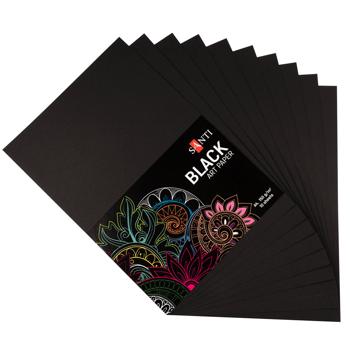 Santi A4 Black Drawing Paper 10 Sheets - buy, prices for Auchan - photo 2
