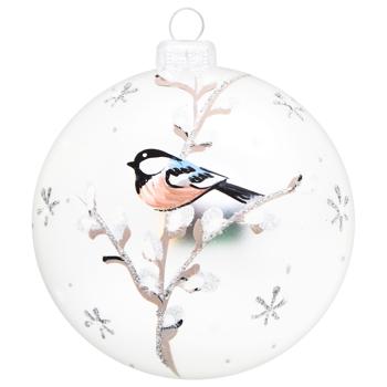 Decoris Birdie Glass Christmas Tree Ball 8cm in assortment - buy, prices for METRO - photo 2