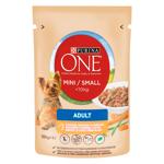 Корм влажный Purina One Adult с курицей, морковью и зеленой фасолью для собак малых пород 85г
