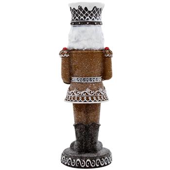 Декоративний свічник Пряниковий лускунчик колір коричневий 890-251 BONADI 1 шт - купить, цены на WINETIME - фото 3