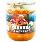 Мясо Родына свинина консервированная 500г стеклянная банка Украина