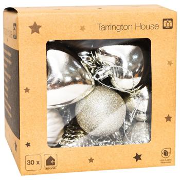 Tarrington House Set of Christmas Tree Silver Ornament Balls 30pcs - buy, prices for METRO - photo 1