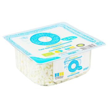 Organic Milk Non-fat Cottage Cheese 0.2% 300g - buy, prices for COSMOS - photo 1