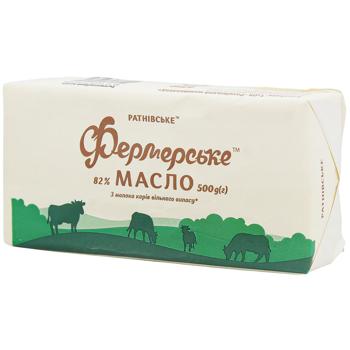 Ratnivske Fermerske Sweet Cream Butter 82% 500g - buy, prices for Auchan - photo 1