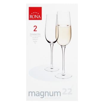 Rona Magnum Champagne Glass Set 2pcs 220ml - buy, prices for NOVUS - photo 2