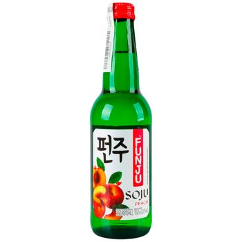 Напиток слабоалкогольный Funju Соджу Персик 15% 0,35л - купить, цены на Чудо Маркет - фото 1