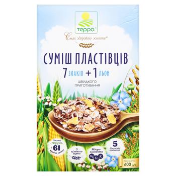 Суміш пластівців Терра 7 злаків + льон 600г - купити, ціни на METRO - фото 3