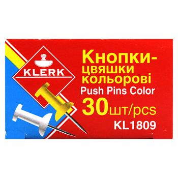 Кнопки-цвяшки Klerk кольорові 30шт KL1809 - купити, ціни на - фото 3