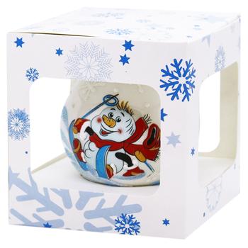 Multi-Colored Glass Christmas Tree Ball 1pc 85mm in Assortment - buy, prices for Za Raz - photo 3