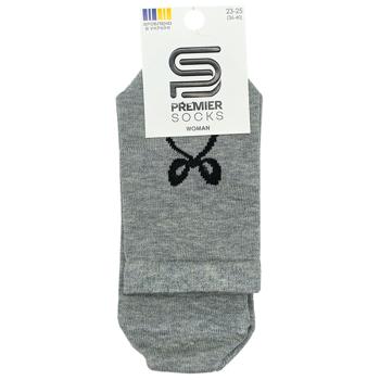 Носки Premier Socks женские классические с бантиком р.23-25 светло-серый - купить, цены на Чудо Маркет - фото 1