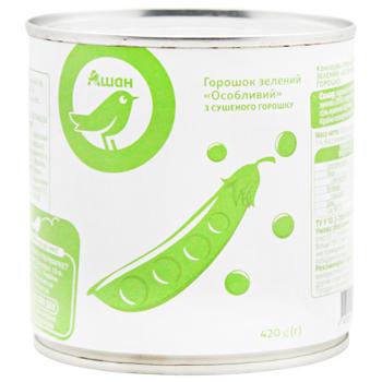 Горошек зеленый Auchan особый 420г