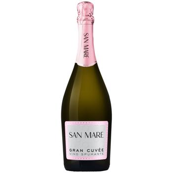 Вино игристое San Mare Gran Cuvee белое экстра сухое 11% 0,75л - купить, цены на Auchan - фото 1