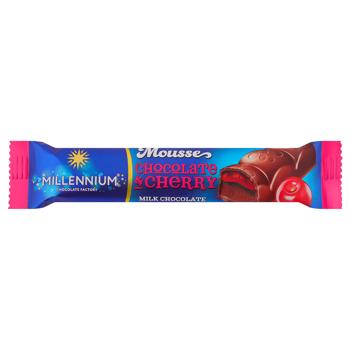 Шоколад молочний Millennium Mousse з мусовою та вишневою начинкою 33г