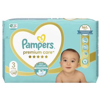 Подгузники Pampers Premium Care 3 миди 6-10кг 40шт - купить, цены на NOVUS - фото 2