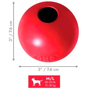 Kong Ball W/Hole іграшка для собак M/L - червоний - купити, ціни на MasterZoo - фото 2