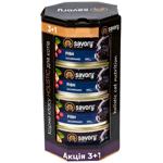 Набір вологого корму для котів Savory Adult 3+1 4 шт х 100 г - риба