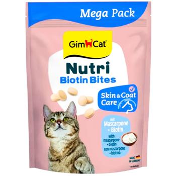 Вітаміни для котів GimCat Nutri Biotin Bites з маскарпоне та біотином для шкіри та шерсті 425г - купити, ціни на MasterZoo - фото 1