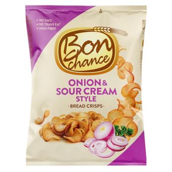 Bon Chance Onion and Sour Cream Bread Crisps 120g - buy, prices for - photo 1