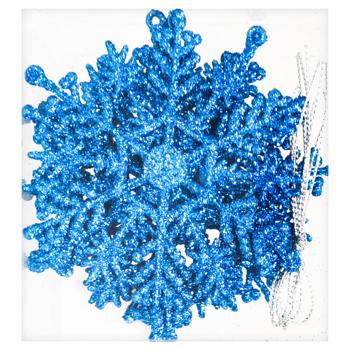 Tarrington House Set of Blue Snowflakes 11cm 6pcs