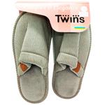 Twins 15849 HS-OZ Сorduroy Gray Women's Slippers s.36/37