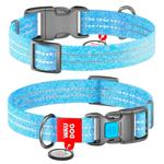 Нашийник для собак COLLAR WOUDOG Світловідбиваючий M - блакитний