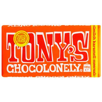 Шоколад Tony's Chocolonely Caramel Sea Salt 180г - купить, цены на Эпицентр FOOD - фото 1