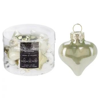 Украшение ёлочное Koopman Орнамент 4x4,5см светло-зеленый