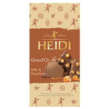 Шоколад молочный Heidi Grand'Оr с цельным карамелизированным фундуком 100г - купить, цены на NOVUS - фото 1