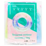 Круг надувной Зед Радуга с блестками и ручками 90см