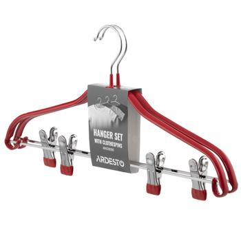 Ardesto Metal Red Hangers Set with Clothespins 42cm - buy, prices for - photo 2