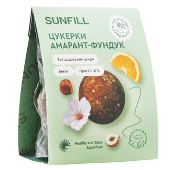 Цукерки Sunfill Амарант-фундук з протеїном 73г - купити, ціни на Grono - фото 2