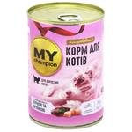 My Champion Chunks in Sauce with Chicken and Liver Wet Food for Adult Cats 415g