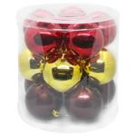 Plastic Christmas Balls 8cm 15pcs