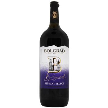 Вино Bolgrad Muscat Select червоне напівсолодке 9-13% 1,5л - купити, ціни на AlcoHub - фото 1