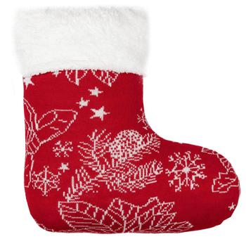 Декоративний виріб Прованс Чобіток червоний з візерунком 32см