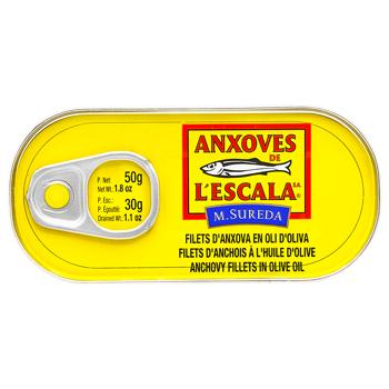 Anxoves De L'escala Anchovy Fillet in Olive Oil 50g - buy, prices for COSMOS - photo 1