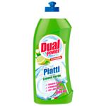 Dual Power Green Lemon Dishwashing Detergent 1l