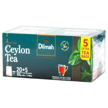 Чай черный Dilmah Premium Ceylon 2г*25шт - купить, цены на Чудо Маркет - фото 1