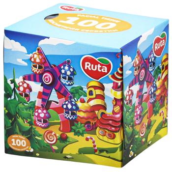 Серветки косметичні Ruta Kids двошарові 100шт - купити, ціни на Ідеал - фото 2