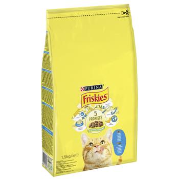 Корм сухой Friskies с лососем и овощами для взрослых кошек 1,5кг - купить, цены на MasterZoo - фото 2