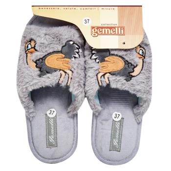 Тапочки Gemelli Страус домашние женские р.36-41 - купить, цены на - фото 3