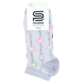 Premier Socks Women's Openwork Flowers Low Cut Socks s.23-25 Gray - buy, prices for EKO Market - photo 1