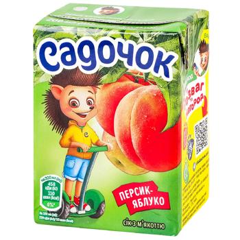 Sadochok Peach-Apple Juice with Pulp 200ml - buy, prices for COSMOS - photo 3