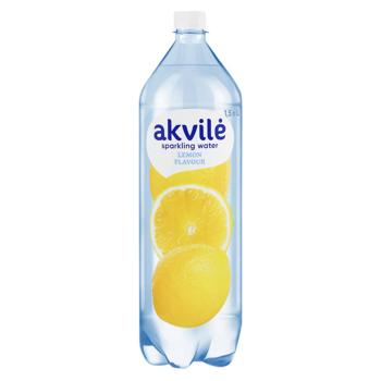 Вода мінеральна Akvile Лимон слабогазована 1,5л - купити, ціни на NOVUS - фото 1