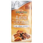 Шоколад молочний Quickbury з подрібненим мигдалем без цукру 75г